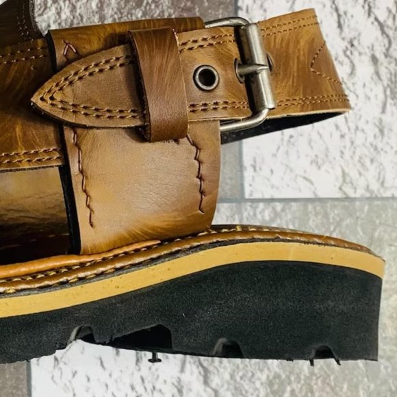 Custom Printed Footwear, Fashionable Shoes, Handmade Ethnic Gents Sandals, - Picture 7 of 10